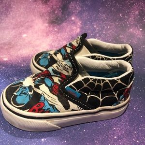Spider-Man Slip On Vans Marvel Toddler size 4